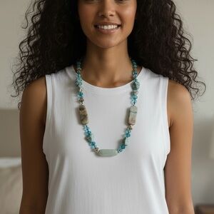 Gorgeous Blue Stone Necklace